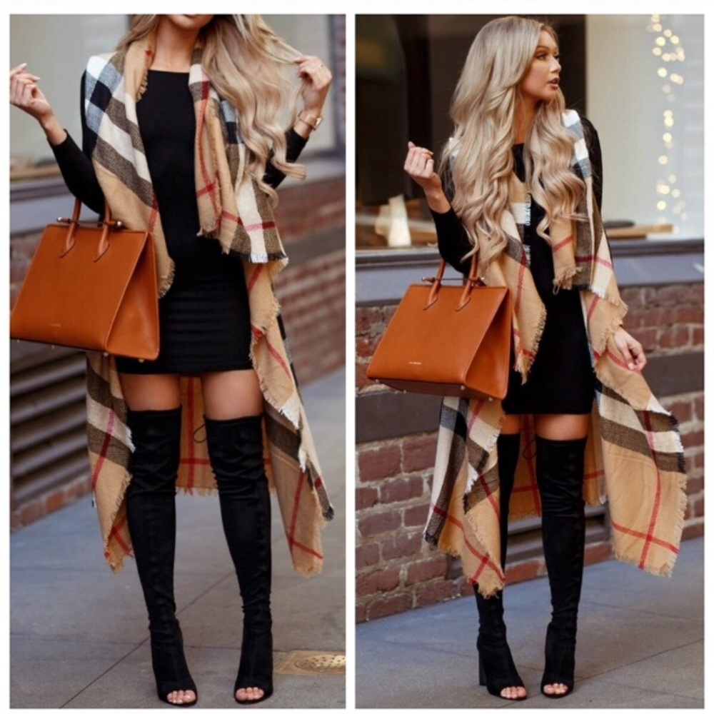 Sample Sale! New Plaid Vest w/ Frayed Ends - Picture 6 of 8